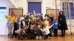 Children dressed for World book day