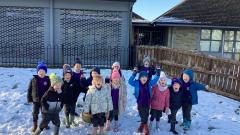 Children in the snow