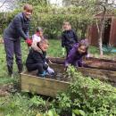 children learning outdoors